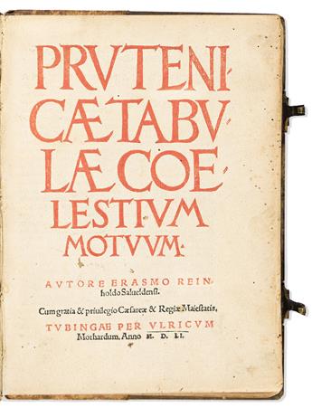 Reinhold, Erasmus (1511-1553) Prutenicae Tabulae Coelestium Motuum.